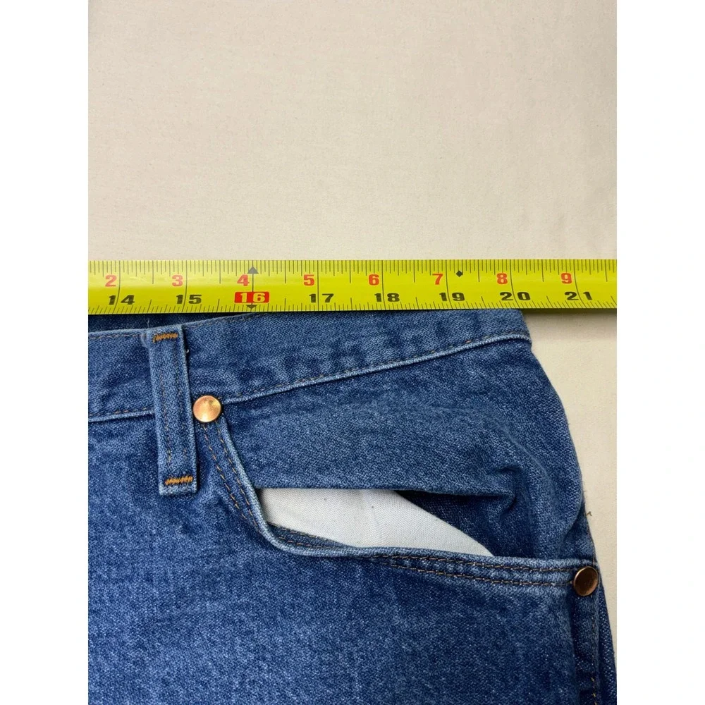 Wrangler 13MWZ Blue Denim‎ Jeans Mens Size 42x30 Classic Fit Straight Leg